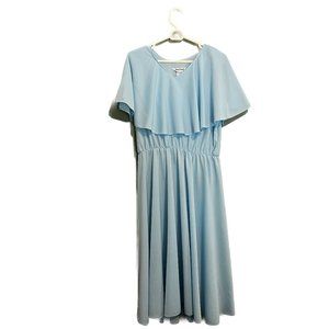 Vintage 70s/80s Baby Blue Midi Dress